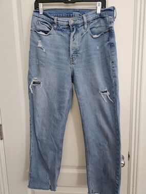 Old Navy Sz 12 Light Wash Distressed Jeans
